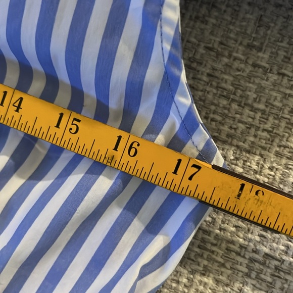 NWT NY & Company Striped One Shoulder Bow Top - Picture 9 of 13